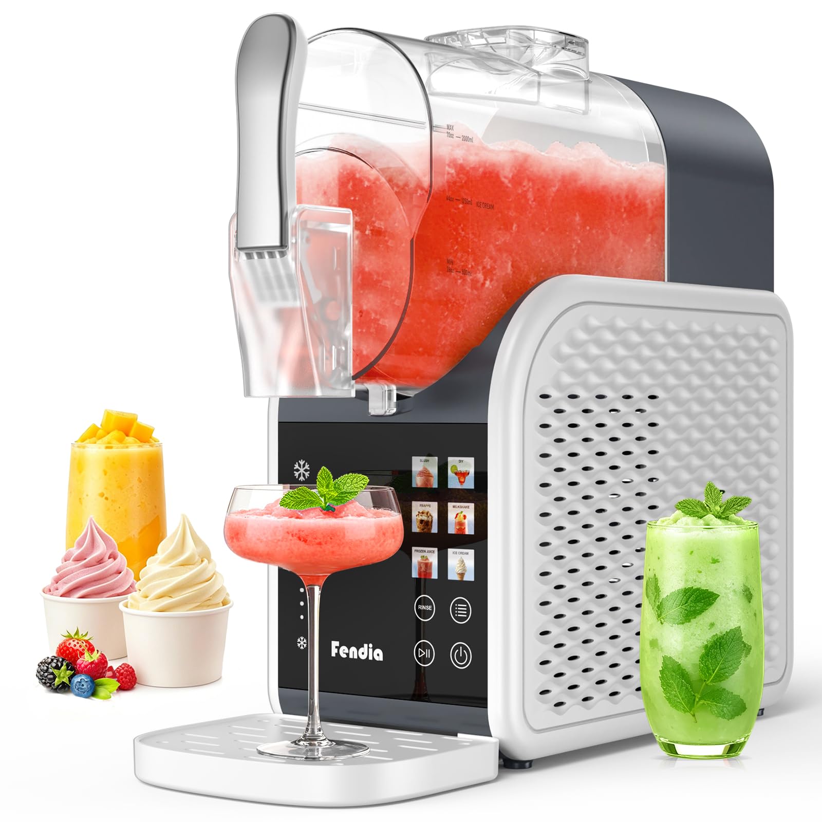 Amazon.com: Max 95oz Slushie Machine with 6 Smart Presets, No Ice